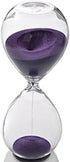 Large Fashion Colorful Sand Glass Sandglass Hourglass Timer Clear Smooth Glass Measures Home Desk Decor Xmas Birthday Gift (60 Minutes, Purple)...