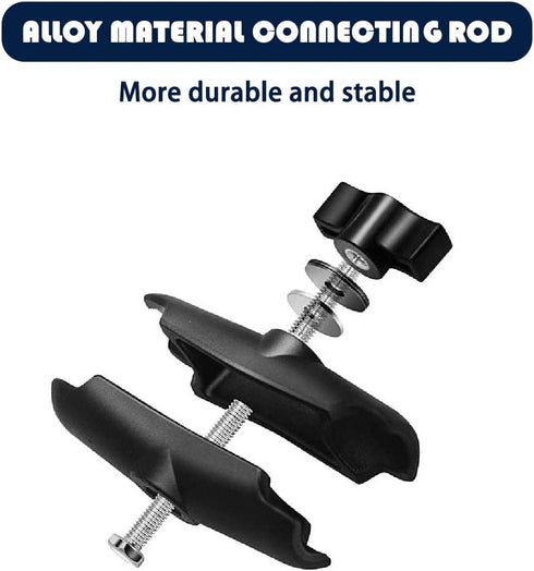 Motorcycle Camera Mount for Gopro, Handlebars Mount 1"/25mm Ball Mount Compatible with RAM Mounts B Size, for GoPro Hero11/10/9/8...4, Insta360 ON...