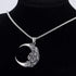 Jude Jewelers Stainless Steel Moon Crescent Shape Rose Flower Antique Vintage Cocktail Party Biker Pendant Necklace...