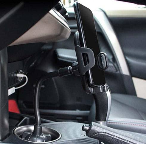 Universal Car Phone Mount, Gooseneck Car Cup Holder, Adjustable to Fit Most Cup Holders, 360 Swings, Fit Most Phones, iPhones, Samsung, LG, Google...