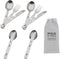 4-in-1 Camping Utensils Hiking Cutlery Set for 4, Portable Stainless Steel Flatware Spoon Fork, Knife & Bottle Opener Combo pack for Picnic Travel...