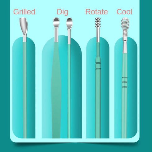 3 Set Ear Pick Cleaning Kit for Ear 6Pcs/Set Stainless Steel Earwax Removal Kit with PU Leather Storage Bag Ear Cleaning Tool for Women and Men...