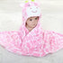 Baby Hooded Blanket Newborn Infant Soft Warm Swaddle Wrap Animal Face Coral Fleece Shower Bath Towel...