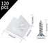 120 Pcs Drawer Wedges with Screws, Drawer Bottom Support Brackets, Fixing Mending Wedges, Plastic Angle Code Bracket Fasteners, Drawer Reinforceme...