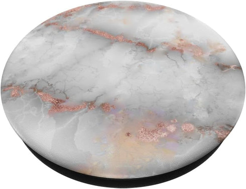 White & Rose Gold Marble PopSockets PopGrip: Swappable Grip for Phones & Tablets PopSockets Adhesive PopGrip...
