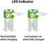 Rechargeable D Batteries 1.5V 12000mWh USB Lithium ion Rechargeable D Battery with USB Type C Charging Cable, High Capacity Fast Charge, 1200 Cycl...