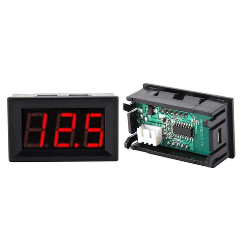 3 Wire Voltmeter DC 0-100V Mini Voltage Measuring 0.56" LED Display Digital Volt Panel Meter with Reverse (Red)...