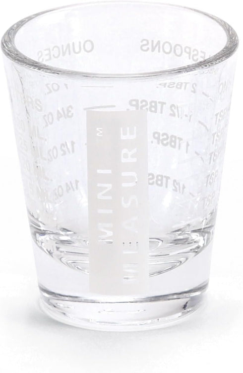 Kolder Mini Measure Heavy Glass, 20-Incremental Measurements Multi-Purpose Liquid and Dry Measuring Shot Glass, White...