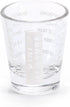 Kolder Mini Measure Heavy Glass, 20-Incremental Measurements Multi-Purpose Liquid and Dry Measuring Shot Glass, White...
