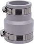 Fernco 1056-215 Reducing 2-in. x 1-1/2-in. Flexible PVC Pipe Coupling for Cast Iron and Plastic Plumbing Connections in Gray...