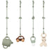 Toy Safety Straps, Silicone Pacifier Clips, 4Pack Adjustable Straps for Strollers, High Chair, Shopping Cart (Sage)...