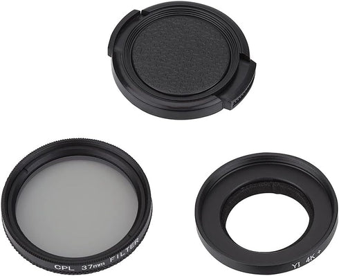 37mm Camera Lens Filter Set Circular Polarizer Lens Filter with Adapter Ring and Protective Fit for Xiaomi 4k/4k+/Lite...