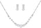 Bridal Jewelry Crystal Rhinestone Set for Wedding Prom Silver Pendant Necklace and Earrings Sets Simple for Women Bride Bridesmaids Graduate Birth...