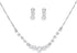 Bridal Jewelry Crystal Rhinestone Set for Wedding Prom Silver Pendant Necklace and Earrings Sets Simple for Women Bride Bridesmaids Graduate Birth...