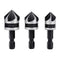 3Pcs Countersink Drill Bits 5 Flute 90 Degree Chamfering Countersink Drill Bit Set with 1/4'' Hex Shank Woodworking Chamfer Drilling Tool Carbon S...