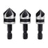 3Pcs Countersink Drill Bits 5 Flute 90 Degree Chamfering Countersink Drill Bit Set with 1/4'' Hex Shank Woodworking Chamfer Drilling Tool Carbon S...