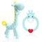 SHARE&CARE BPA Free Silicone Giraffe Baby Teether Toy with Storage Case, for 3 Months Above Infant Sore Gums Pain Relief and Baby Shower, Baby Tee...