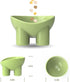 Cat Bowls Elevated Macaron Color Protects The Neck from Upsetting Plastomer Tilted Food and Water Bowl,Elevated Dog Bowls for Small Dogs (Turq)...