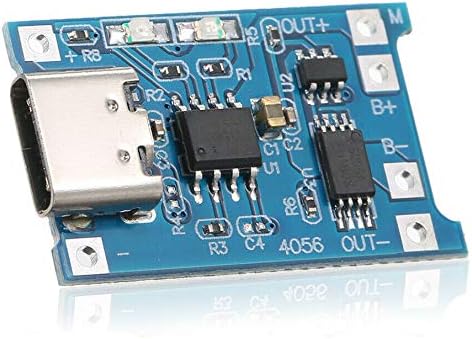 10pcs JacobsParts TP4056 5V 1A USB Type-C 18650 Lithium Battery Charging and Protection Board...