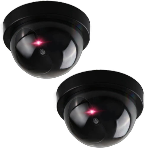 C CRYSTAL LEMON Dummy Security Camera – Realistic Set of 2 Mini Fake Security Cameras – Durable and Reliable Dummy Outdoor Camera – Battery-Operat...