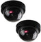 C CRYSTAL LEMON Dummy Security Camera – Realistic Set of 2 Mini Fake Security Cameras – Durable and Reliable Dummy Outdoor Camera – Battery-Operat...