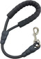 18 Inch Short Dog Leash + Traffic Pet Lead, Strong Nylon + Padded Handle + Well Made Clasp, Great for Medium and Large Dogs Training Walking (Blac...