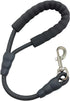 18 Inch Short Dog Leash + Traffic Pet Lead, Strong Nylon + Padded Handle + Well Made Clasp, Great for Medium and Large Dogs Training Walking (Blac...