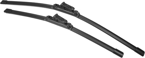 X AUTOHAUX 2pcs 24"+19" Silicone Front Windshield Wiper Blade for Volkswagen Golf Plus 2009-2014 Windscreen Wiper OE Replacement Set All-Seasons T...