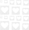 16pcs Large Heart Stencils, Different Sizes Heart Template for Painting Plastic Reusable Heart Shaped Stencil Template for Fabric Walls Arts Paper...