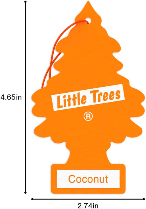 LITTLE TREES Air Fresheners Car Air Freshener. Hanging Tree Provides Long Lasting Scent for Auto or Home. Coconut, 24 Air Fresheners...