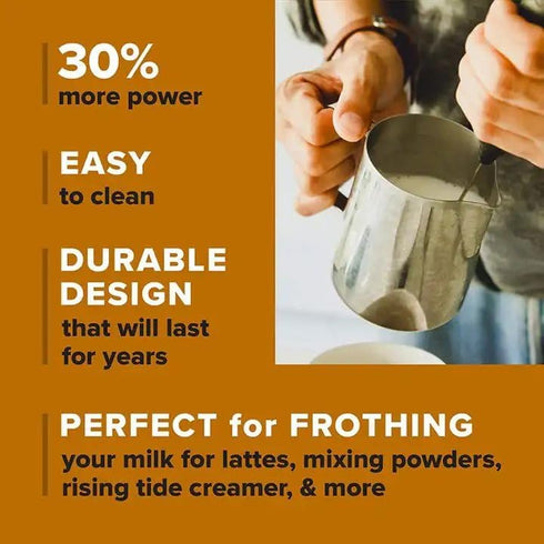 Handheld Mini Milk Frother Foam Maker Mixer for Lattes, Coffee, Cappuccino, Frappe, Matcha, Hot Chocolate (Red)...