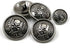 12Pcs Metal Buttons Domineering Skull Buttons Casual Suit Windbreaker Casual 25mm Button (Antique Silver)...