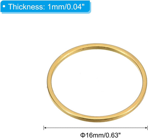 PATIKIL Beading Hoop Earrings, 60 Pcs Round Beading Findings Copper Hoop Earring for DIY Crafts Jewelry Making Earring Necklace Supplies(16mm, Gol...