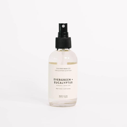 Calyan Wax Co. Evergreen & Eucalyptus Natural Room Spray Infused with Essential Oils, Air Freshener Spray & Aromatic Mist in Non-Aerosal Spray Bot...