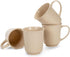 Elanze Designs Cream Matte Glaze Finish 17 ounce Stoneware Coffee Cup Mugs Set of 4...