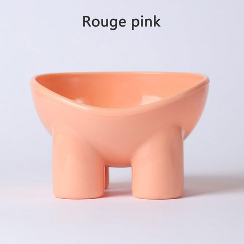 Cat Bowls Elevated Macaron Color Protects The Neck from Upsetting Plastomer Tilted Food and Water Bowl,Elevated Dog Bowls for Small Dogs (Turq)...
