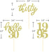24 Pcs Gold Glitter 30th Birthday Cupcake Toppers for 30th Anniversary Birthday Party Wedding Party Decorations...