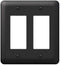 Amerelle 935RRBK Devon Wallplate, 2 Rocker, Steel, Black, 1-Pack...