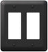 Amerelle 935RRBK Devon Wallplate, 2 Rocker, Steel, Black, 1-Pack...