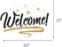 Woodland Arts 22 inches x 15 inches Brown and Black Welcome Home Stars Wall Door Vinyl Removable Decals Stickers for Living Room Bedroom Nursery C...