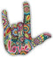 Love Sign Sticker Colorful I Love You Decal by Megan J Designs™ - Laptop Sticker Tumbler Decal Vinyl Sticker...