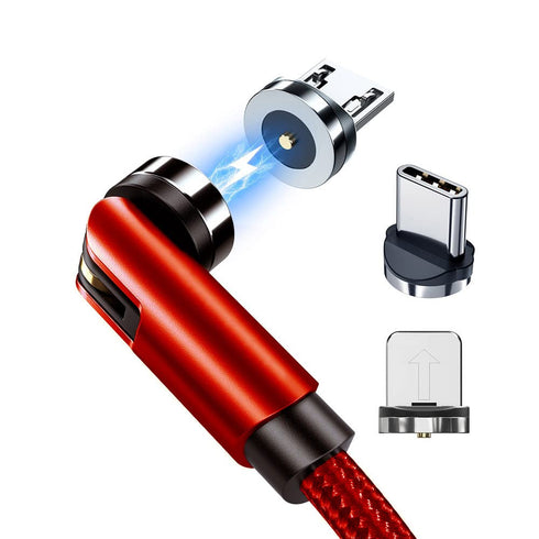 540° Rotation Magnetic Charging Cable, Magnetic Charging Tips 3in1 Short USB Cable Compatible for all Smartphone/ChargeBank/Charging Station for M...