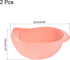uxcell 2pcs Rice Washing Filter Strainer Basket Rice Sieve Fruit Vegetable Bowl Drainer Basket Cleaning Tools Home Kitchen Kit-Pink...