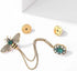Vintage Honey Bee Brooch Pins for Women Men CZ Crystal Lapel Pin Badge Hanging Tassel Chains Collar Brooches Pin Shirt Collar Pins Hat Scarf Tie P...