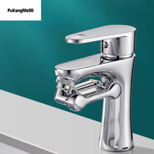 2Pack - 1080° Rotating Faucet Aerator Extender (Plastic) with Aerator Wrench - 22mm Inside Diameter Suitable for 20-24mm Faucets - Dual Models And...