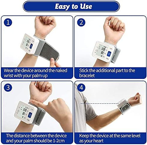 Blood Pressure Monitor - Wrist Accurate Automatic High Blood Pressure Monitors Portable LCD Screen Irregular Heartbeat Monitor with Storage Case a...