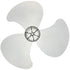 DOITOOL Standing Fan Blades 3 Leaves Plastic Fan Blades 14 Inch Clear White Replacement Leaves with Nut Cover for Table Floor Pedestal Fan...