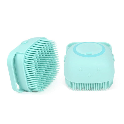 Bath Brush Silicone, Massage Soft Brush Dog Cats, Pet Massage Brush Bubble Body Wash Brush-blue...