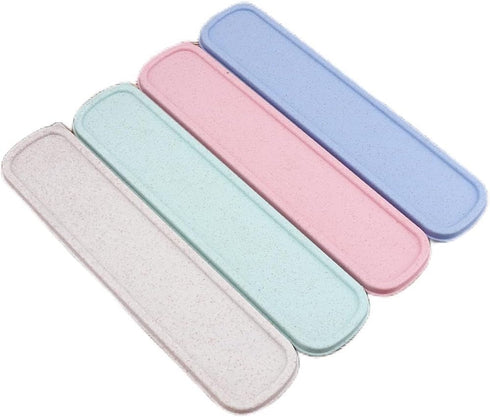 OriGlam 1pcs Portable Flatware Box Travel Tableware Storage Case Box, Utensil Case Flatware Storage Box for Cutlery Kit (Beige)...