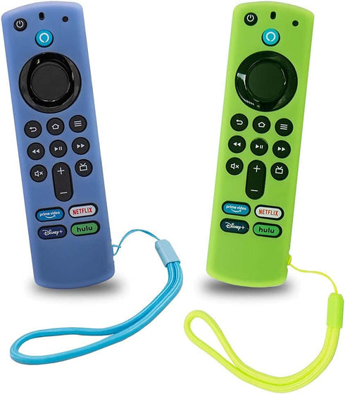Firestick Remote Cover Case Compatible with 3rd Gen 2 Pack Fire TV Stick 2021 4K Alexa Voice Remote Control Glow in The Dark Non Slip Silicone Pro...